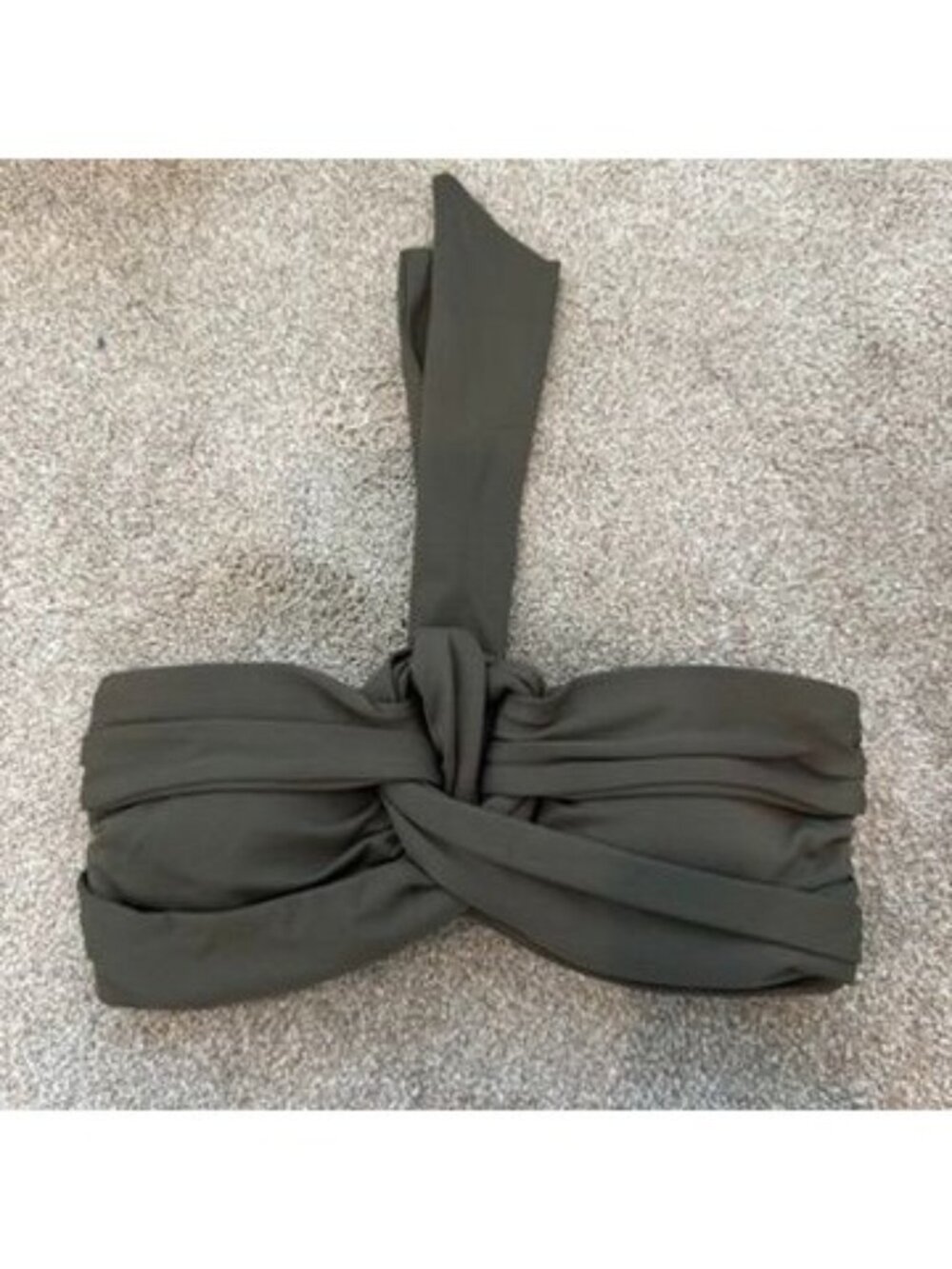 Seafolly Collective Halter Bandeau Olive Bikini Top Size 8 NWT